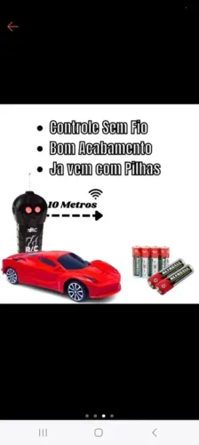 Carro de Controle Remoto - 10 Metros de Alcance!