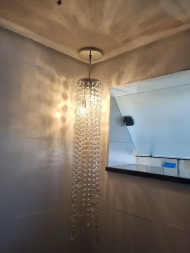 Luminaria cascata em cristal
