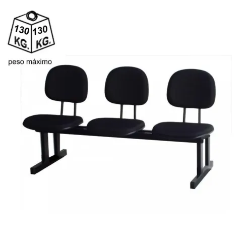 Longarina para Recepção SECRETÁRIA 03 Lugares