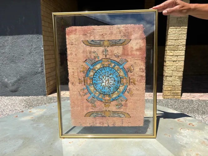 Papiro original do Cairo no Egito já moldura e com certificado