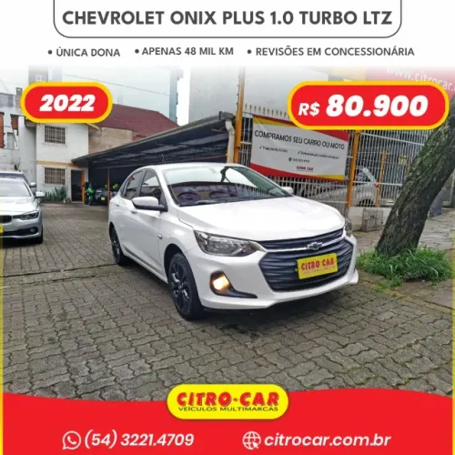 Chevrolet Onix Plus 1.0 Turbo LTZ Manual 2022 Apenas 48 mil km