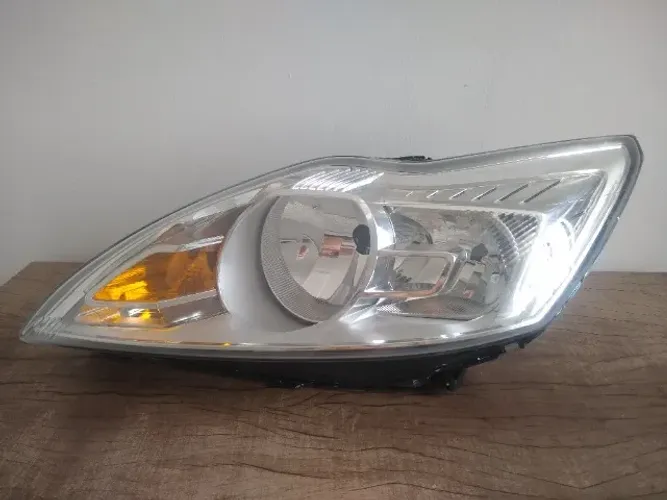 Par de Farol Focus 2009 2010 2011 2012 2013 Foco Duplo Cromado