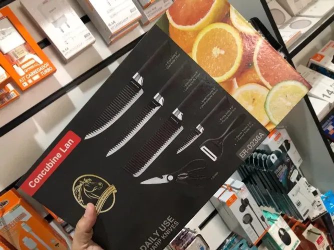 Faqueiro 6 Peças com Descascador e Tesouras
