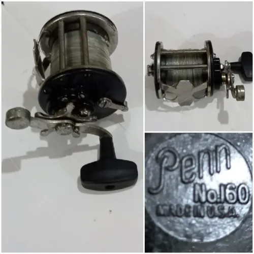 CARRETILHA DE PESCA USADA EM BOM ESTADO MARCA PENN N ° 160 - MADE IN USA - ( RARIDADE ) -