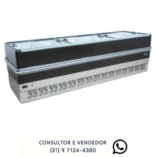 Ilha de Congelados 3M Preta Polar 220v