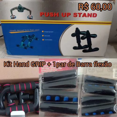 Kit Hand Grip + Barra Flexão - R$ 60,00