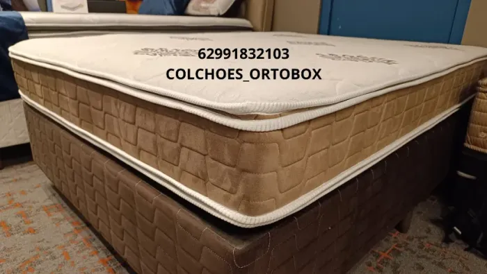 Base e Colchão Casal ortopedico todo na espuma D65 firme