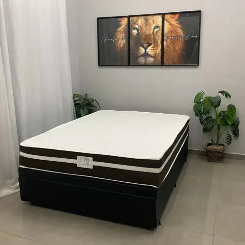 Base baú em veludo com colchão bio Classic 67x188x138- FRETE GRATIS / ENTREGA HOJE!!