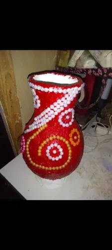 Vasinho vermelho artesanal personalizado*novo*!