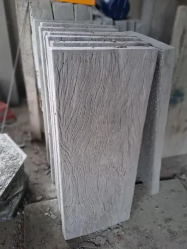 Dormente de concreto que imita madeira rustica