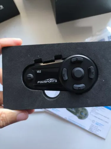 Comunicador P/ Casco Fodsports V6s, Impermeável, Máx 1000 Mt