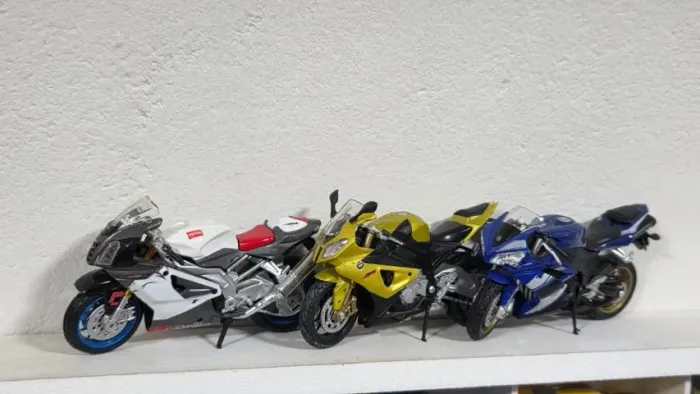 3 Motos 1:18 Miniatura de coleção