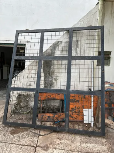 Portao de ferro entrada garagem deslizante