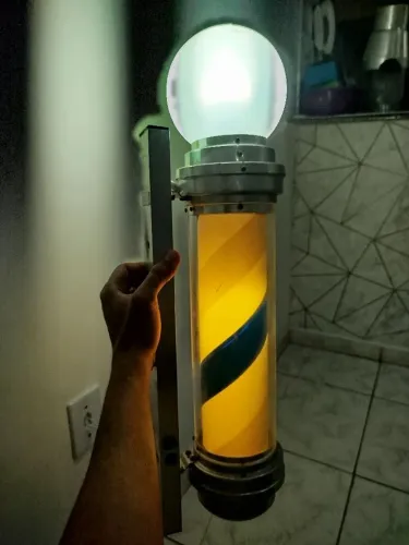 Barber Pole - Letreiro Giratório - Barbearia ?