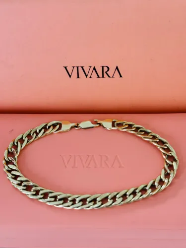 Pulseira VIVARA Groumet em Ouro Amarelo 18k