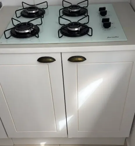 Balcão para Cooktop 80 cm + Cooktop Fornello Branco | Excelente Estado