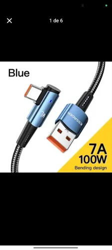 Cabo Original Essager 100w 7A 2 metros nylon