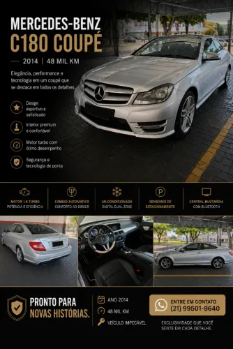 Mercedes-Benz C-180 CGI Coupe Sport 1.6 TB 16V Aut. 2014