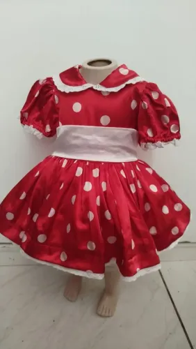 Fantasia luxo da Minnie veste 1 ano de idade 