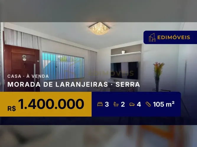 Casa 3 quartos em Morada de Laranjeiras, feita para você e sua família!
