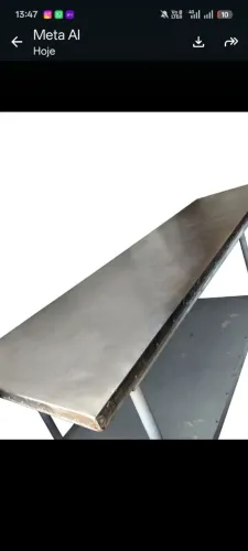 Mesa inox reforçada