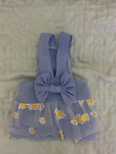 Vestido azul Roupa de Pet para fêmeas 