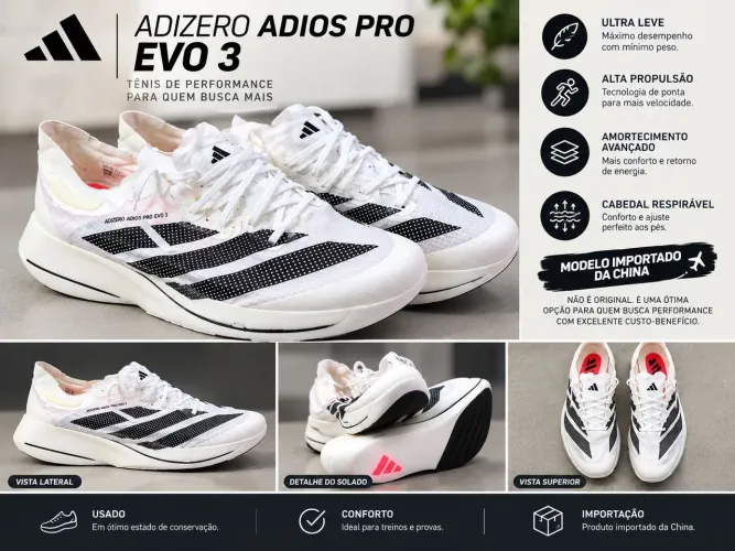Tênis de corrida Adidas adios pro evo 3