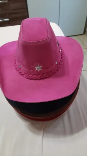 Chapéu Country rosa M