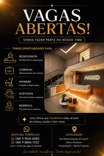 Vagas Abertas em Clínica Premium de Estética em Florianópolis