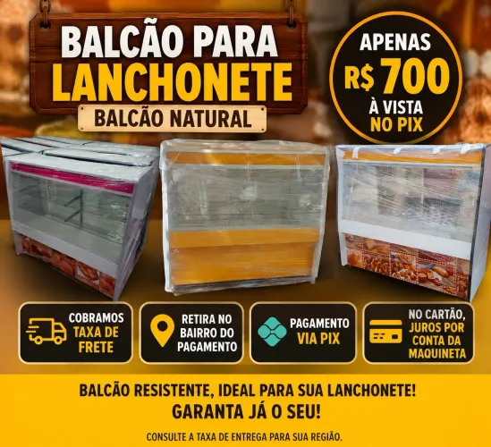 Vamos aproveitar lindas cores de balcão para lanchonete balcão natural no valor de r$ 700
