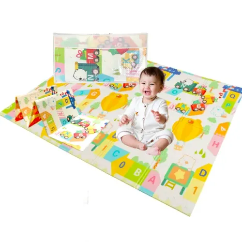 Tapete Tatame Infantil Emborrachado Dobrável Dupla Face 1,80m x 1,50m Novo C/ Peq Avaria