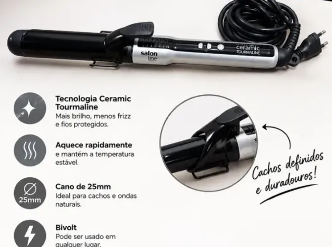 Modelador De Cachos Salon Line Style Íon Ceramic Tourmaline