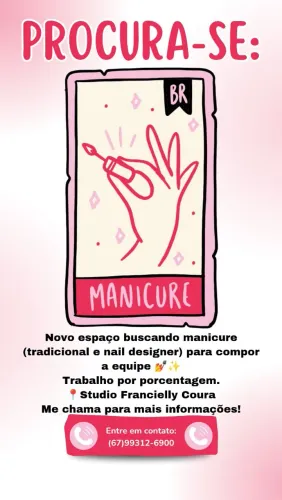 ? Procuro Manicure e Nail Designer em Estúdio