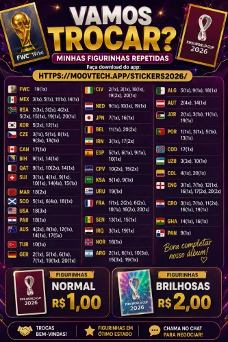 Figurinhas da copa 2026