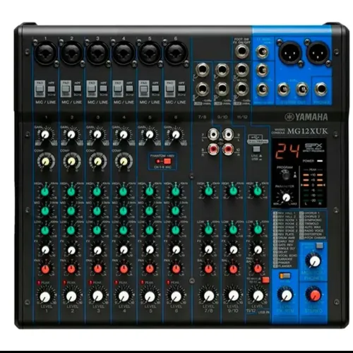 Mesa de Som Yamaha MG12XUK Knob 12 Canais