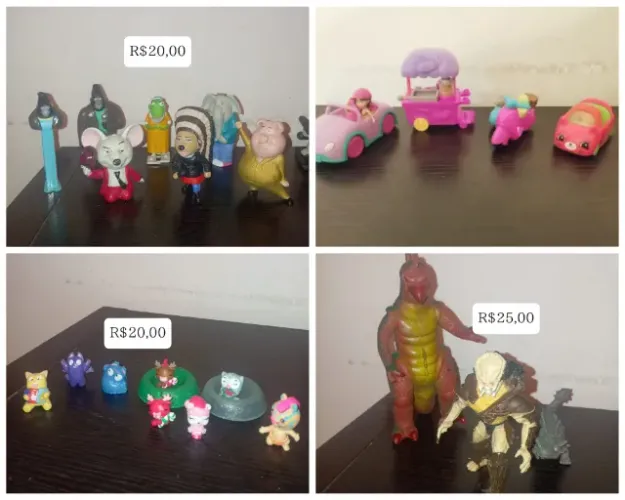 3 Lotes de miniaturas/coleções por R$40!