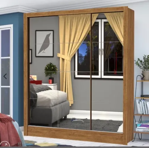 GUARDA-ROUPA 3 PORTAS DUBAI PREMIUM CINAMOMO - CARIOCA MÓVEIS