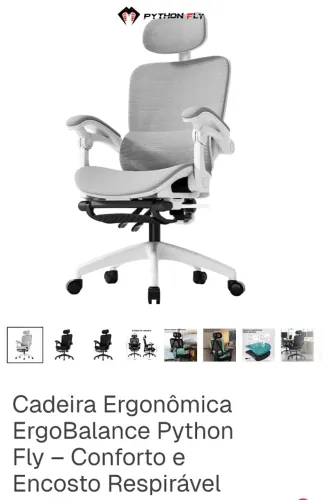 Cadeira Python Fly. Na caixa