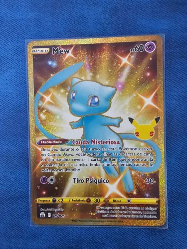 Carta Pokemon Mew Gold Shyne 25 anos (25/25) (Sp)