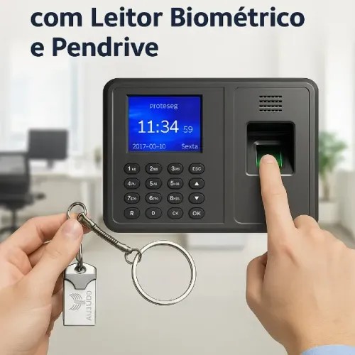 Relógio De Ponto Biométrico Digital Impressão Eletrônico