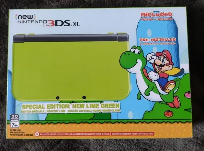 Caixa p/ REPOSIÇÃO - Nintendo 3DS XL Edição Especial NEW LIME GREEN