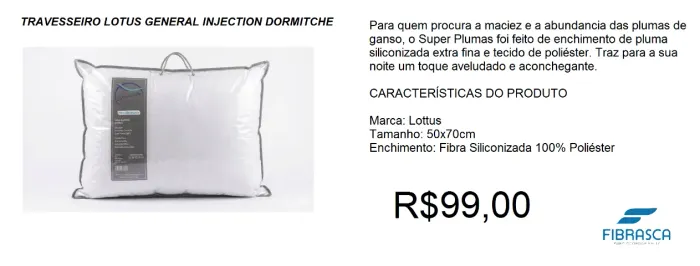 travesseiro plumas confortavel - a pronta entrega
