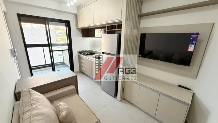 Apartamento novo e totalmente mobiliado com 1 suíte, varanda gourmet e lazer completo ao l