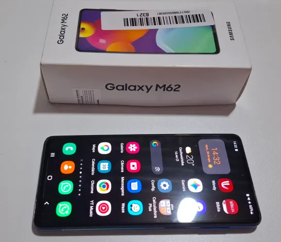 Smartphone Samsung Galaxy M62 128 GB 8 GB Ram Cor Azul com nota fiscal. Na caixa.