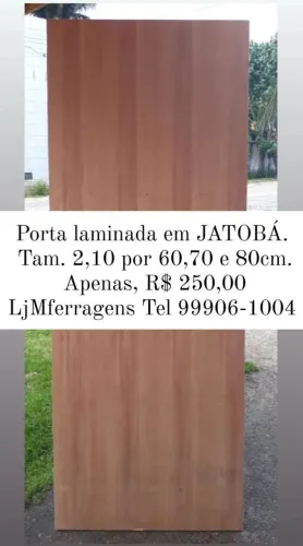 PORTA LAMINADA EM JATOBÁ. 
