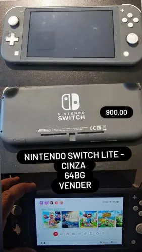 NINTENDO SWITCH GRAY = CINZENTO