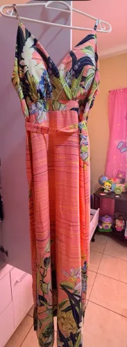 Vestido longo florido