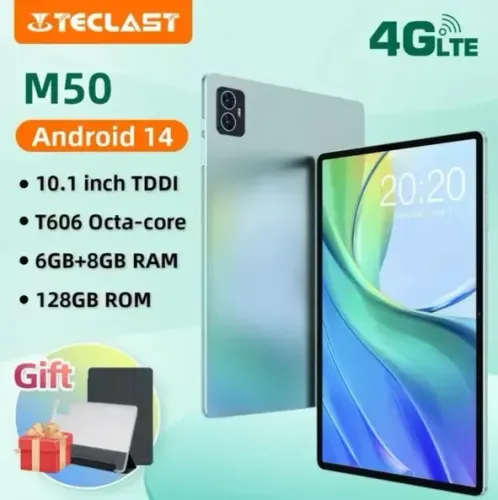 Tablet Teclast M50 14Gb RAM 128gb ROM Tela 10,1" Dual Chip 6000mAh bateria Novo Lacrado!