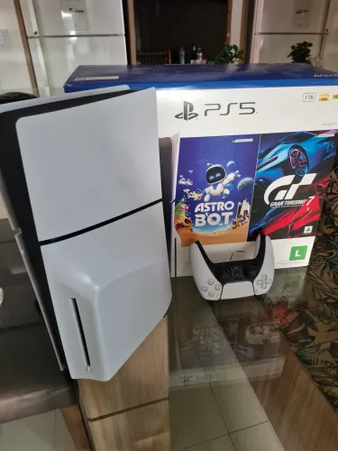 PLAYSTATION 5 SLIM 1TB MIDIA FISICA + 9 JOGOS