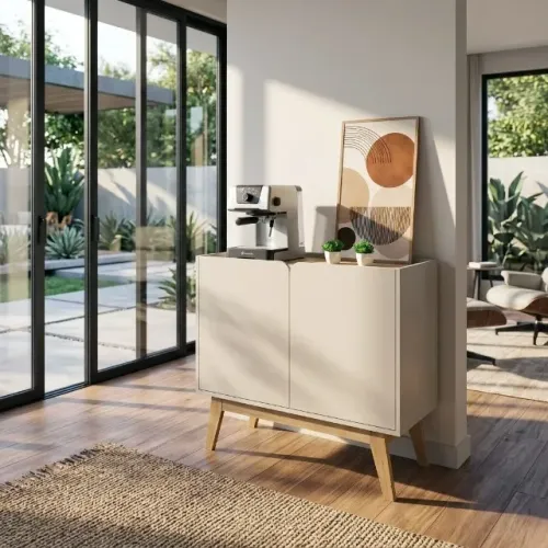 Aparador com 2 Portas/Pés Inclinados, R$ 725,29!